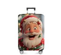 FOREVER QUEEN Christmas Luggage Cover Elastic Suitcase Cover Protector Fits 20-34 Inch Suitcase Travel Accessories, Santa Claus, XL(fits 32-34Inch suitcase), Marble