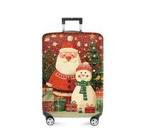 FOREVER QUEEN Christmas Luggage Cover Elastic Suitcase Cover Protector Fits 20-34 Inch Suitcase Travel Accessories, snowman, XL(fits 32-34Inch suitcase), Marble