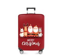 FOREVER QUEEN Christmas Luggage Cover Elastic Suitcase Cover Protector Fits 20-34 Inch Suitcase Travel Accessories, Red - Merry Christmas, L(fits 28-30Inch suitcase), Marble