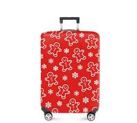 FOREVER QUEEN Christmas Luggage Cover Elastic Suitcase Cover Protector Fits 20-34 Inch Suitcase Travel Accessories, gingerbread man, XL(fits 32-34Inch suitcase), Marble