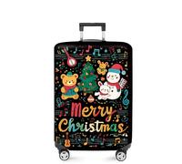FOREVER QUEEN Christmas Luggage Cover Elastic Suitcase Cover Protector Fits 20-34 Inch Suitcase Travel Accessories, Cartoon - Merry Christmas, XL(fits 32-34Inch suitcase), Marble