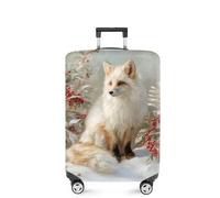 FOREVER QUEEN Christmas Luggage Cover Elastic Suitcase Cover Protector Fits 20-34 Inch Suitcase Travel Accessories, Gradient Fox, M(fits 24-26Inch suitcase), Marble