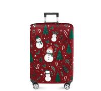 FOREVER QUEEN Christmas Luggage Cover Elastic Suitcase Cover Protector Fits 20-34 Inch Suitcase Travel Accessories, Snowman - Christmas Tree, M(fits 24-26Inch suitcase), Marble