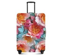 FOREVER QUEEN Spring Flower Luggage Cover Suitcase Protector Suitcase Cover Anti-Scratch,Stretchable Bag Cover Washable Durable Polyester, Fresh flowers, S(fits 20-22inch suitcase), Flower