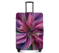 FOREVER QUEEN Spring Flower Luggage Cover Suitcase Protector Suitcase Cover Anti-Scratch,Stretchable Bag Cover Washable Durable Polyester, Purple-red flowers, XL(fits 32-34Inch suitcase), Flower
