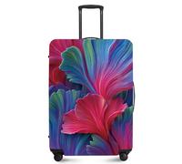 FOREVER QUEEN Spring Flower Luggage Cover Suitcase Protector Suitcase Cover Anti-Scratch,Stretchable Bag Cover Washable Durable Polyester, Colorful flowers, XL(fits 32-34Inch suitcase), Flower