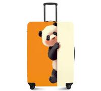 FOREVER QUEEN Travel Luggage Cover for 18-32 Inch Suitcases, Anti-Scratch Waterproof Protector - Elastic Washable Fits Checked & Carry On Baggage, Adorable Panda, L(fits 28-30Inch suitcase)