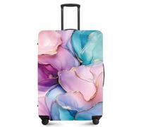 FOREVER QUEEN Travel Luggage Cover, Stretchable Suitcase Protector, Washable Durable Suitcase Cover, Anti-Scratch Dustproof Protector from Scratches Dirt Damage for Travel, Watercolor Floral, S(fits