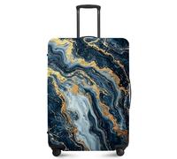 FOREVER QUEEN Travel Luggage Cover, Stretchable Suitcase Protector, Washable Durable Suitcase Cover, Anti-Scratch Dustproof Protector from Scratches Dirt Damage for Travel, Dark Marble, XL(fits 32