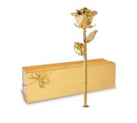 Forever Rose Real 24K Gold Rose, Genuine, One of A Kind Real Rose Hand Dipped in 24K Gold Roses, Everlasting & Beautiful 24K Gold Dipped Rose, Romantic Gifts for Women and Men