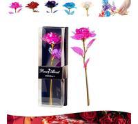 Forever Rose 24K Hot Pink Rose,GalaxyRose Valentines Day Gifts for Her,Infinity Rose Artificial Roses Flower Eternal Roses Present for Women Mom Girlfriend Wife Daughter Mothers Day Birthday Christmas