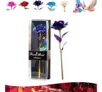 Forever Rose 24K Purple Galaxy Rose, Valentines Day Gifts for Her, Infinity Artificial Flowers, Eternal Present for Women Mom Girlfriend Wife Daughter Mothers Day Birthday Christmas