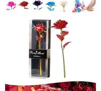 Forever Rose 24K Red Rose,Galaxy Rose Valentines Day Gifts for Her,Infinity Rose Artificial Rose Flowers Eternal Rose Present for Women Mom Girlfriend Wife Daughter Mothers Day Birthday Christmas