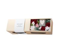 Forever Roses Candle Gift Box, Forever Flowers Gift Box - Romantic Scented Candles Set with Eternal Rose, Stabilized Flower Bouquet - Innovative Prof Bath Tools