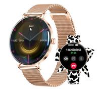 Forever Smartwatch SB-370 Lucca 1.43", AMOLED, Bluetooth v5.3, IP68 Rose Gold - Patina Strap
