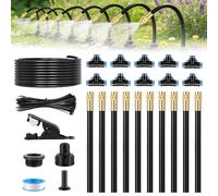 Forever Speed 360° Automatic Irrigation System Kit 10M,Garden Irrigation System with Adjustable Nozzles,Drip Irrigation System for Greenhouses,Gardens,Lawn,Balcony