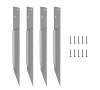 Forever Speed 4pcs Fence Post Anchor Ground Spike Wooden Post Anchor Ground Spike,Windproof&Rainproof,Swing Ground Anchor for Kids Swing,Wooden Post,Fence,Play Tower