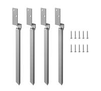 Forever Speed 4pcs Fence Post Anchor Ground Spike Wooden Post Anchor Ground Spike,Windproof&Rainproof,Swing Ground Anchor for Kids Swing,Wooden Post,Fence,Play Tower