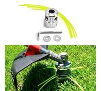 Forever Speed Aluminium Grass Trimmer Head Universal Replacement Mowing Cutter Head Lawn Trimmer Weeding Rope with 4 Trimmer Line 1 Wrench 2 Washers mounting M10 and M8