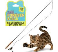 Forever Stick 1-Pack - The Unbreakable Cat Wand Toy, Durable Cat Toy Wand, Extra Long Cat String Toy, Cat Fishing Pole Toy for Bored Indoor Adult Cats, Cat Stick Toy, Cat Feather Wand, Cat Teaser Wand