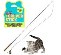 Forever Stick - The Unbreakable Cat Wand Toy, Durable Cat Toy Wand, Extra Long Cat String Toy, Cat Fishing Pole Toy for Bored Indoor Adult Cats, Cat Stick Toy, Cat Feather Wand, Cat Teaser Wand