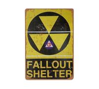 Forever_USA Fallout Shelter Metal Tin Sign Vintage Garden Bedroom Cafe Bar Man Cave Home Wall Decor Metal Poster 8x12 in