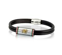 ‘Forever Wales’ Men’s Leather Wristband by the Bradford Exchange