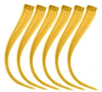 Forever Young 6 Piece 18" Clip in Human Hair Extension Highlight Set Light Yellow Gold