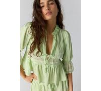 Forever Young Bed Jacket Top by Intimately at Free People in Lime Cream, Size: XS - female