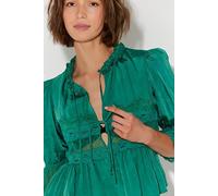 Forever Young Bed Jacket Top by Intimately at Free People in Shady Glade, Size: Large - female