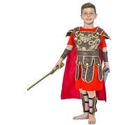 Forever Young Boy's Gladiator Costume Roman Warrior Centurion Fancy Dress (9-10 Years)
