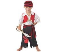 Forever Young Boys Pirate Costume Unisex Girls Toddler Kids Fancy Dress Halloween Costume, Black, 9-11 Years