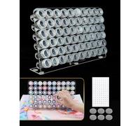 forever young Diamond Painting Bottle Storage Rack with 60 Jars, Diamond Art Storage Containers for Beads, Compatible with Most Diamond Painting Accessories and Tools, Tidy Workspace