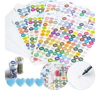 Forever Young Diamond Painting Labels - 447 Color Number Circle Labels & Wax (2 Set)
