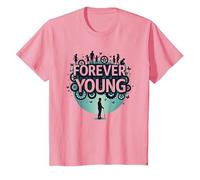 Forever Young: Don't Let The Old Man in Vintage Graphic T-Shirt, Kids, Pink, 4 Years