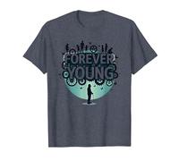 Forever Young: Don't Let The Old Man in Vintage Graphic T-Shirt, Men, Heather Blue, 6XL