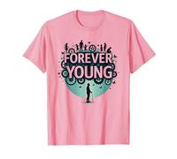 Forever Young: Don't Let The Old Man in Vintage Graphic T-Shirt, Men, Pink, XL