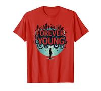 Forever Young: Don't Let The Old Man in Vintage Graphic T-Shirt, Men, Red, L