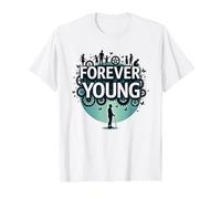 Forever Young: Don't Let The Old Man in Vintage Graphic T-Shirt, Men, White, 6XL