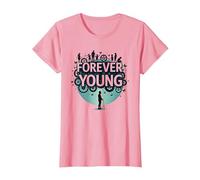 Forever Young: Don't Let The Old Man in Vintage Graphic T-Shirt, Women, Pink, XXL