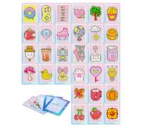 forever young Freestyle Mini Diamond Art Cards with Holographic Rainbow Effect for Diamond Art Beads, 30 Sheets 3-Inch Freestyle Cards with Glue Diamond Art Accessories, Design A - Round (No Drills)