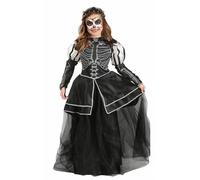 Forever Young Girls Kids Dead Skeleton Scary Princess Halloween Fancy Dress Costume (5-6 years)