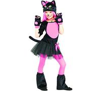 Forever Young Girls Pink Cute Kitty Cat Pet Animal Halloween Fancy Dress Costume (3-4 years)