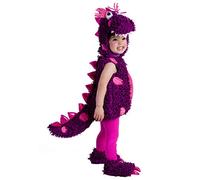 Forever Young Girls Purple Dinosaur Costume Kids Animal Fancy Dress Outfit (3-4 years)