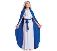 Forever Young Girls Virgin Mary Costume Nativity Christmas Childrens Fancy Dress Outfit (10-12 Years)