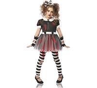 Forever Young Girls Zombie Creepy Dead Doll Fancy Dress Halloween Costume (5-6 years)