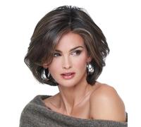 Forever Young Ladies Brown with Golden Blonde Highlights Short Cropped Bob Wig