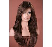 Forever Young Ladies Dark Auburn Mix Long Sweeping Fringe Wig