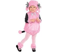 Forever Young Pink Puppy Poodle Pup Dog Kids Animal Halloween Fancy Dress Outfit (3-4 Years)