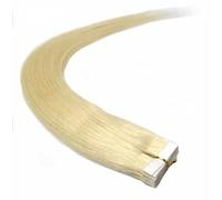 Forever Young Seamless Tape in 100% Virgin Human Hair Extensions Platinum Blonde 60# (20")